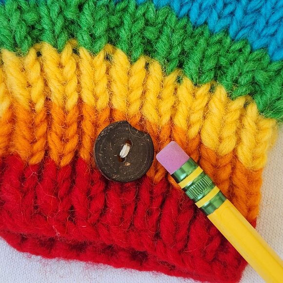 Rainbow Convertible Fingerless Mittens Gloves Pride Rainbow Dash Colorful Cute - Picture 7 of 7